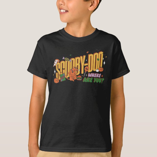 T-shirt Logo de friandise d'Halloween de Scooby-Doo (Devant)