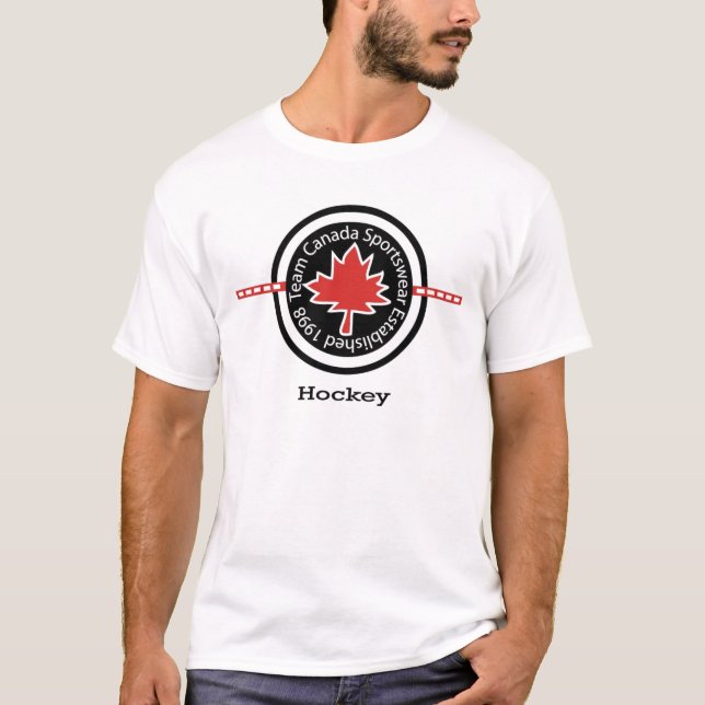 T-shirt Logo de galet d'hockey de vêtements de sport du (Devant)