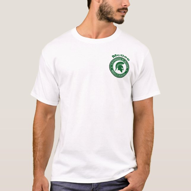 T-shirt Logo de Gauche-Coffre de rondeau de McGee avec le (Devant)