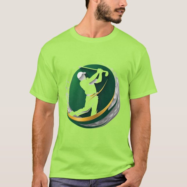 T-shirt Logo de golf avec une silhouette en swing (Devant)