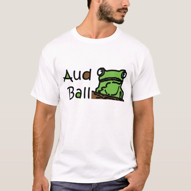 T-shirt Logo de grenouille de boule d'AUD (Devant)
