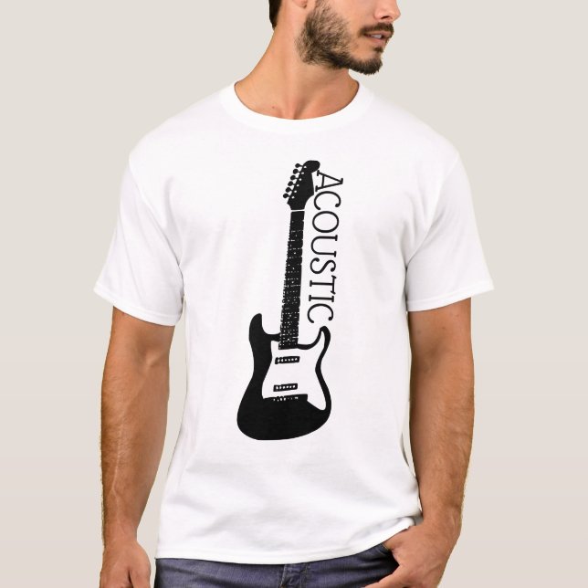 T-shirt Logo de guitare acoustique (Devant)