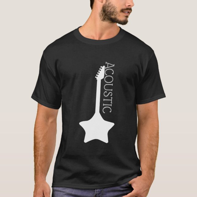 T-shirt Logo de guitare acoustique (Devant)