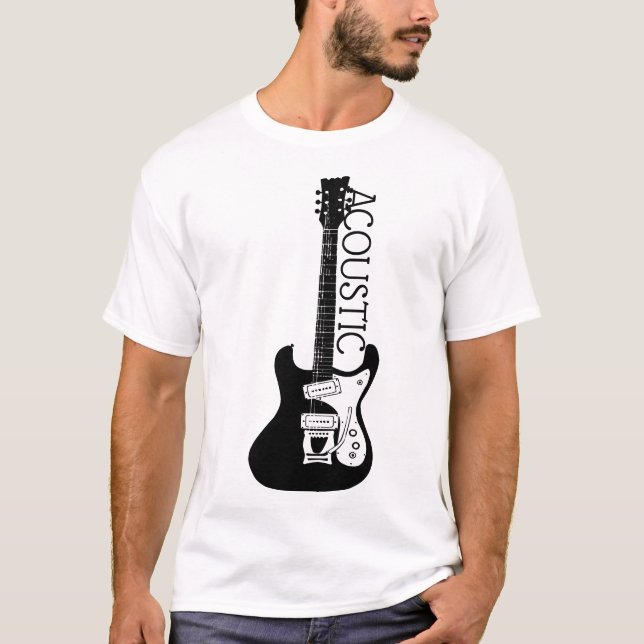 T-shirt Logo de guitare acoustique (Devant)