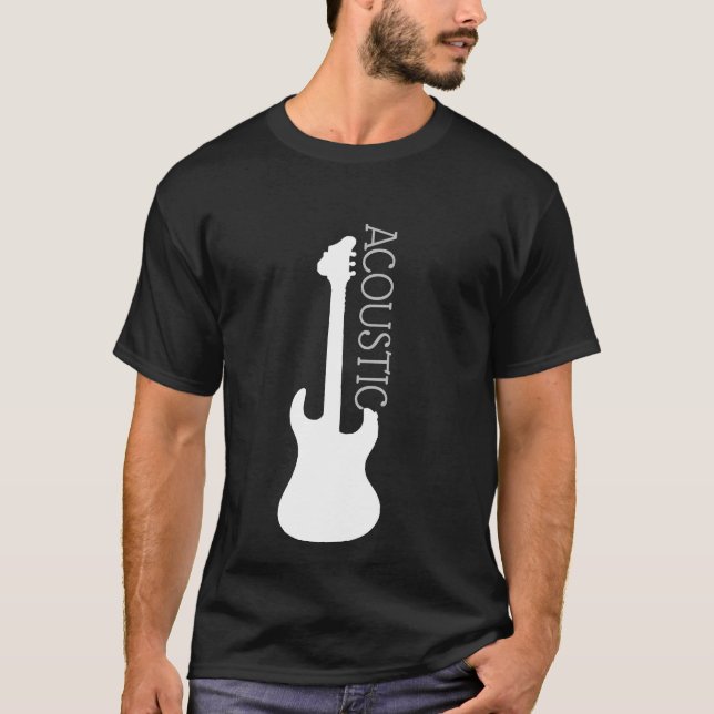 T-shirt Logo de guitare acoustique (Devant)
