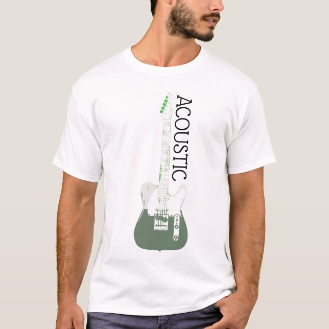 T-shirt Logo de guitare acoustique (Devant)