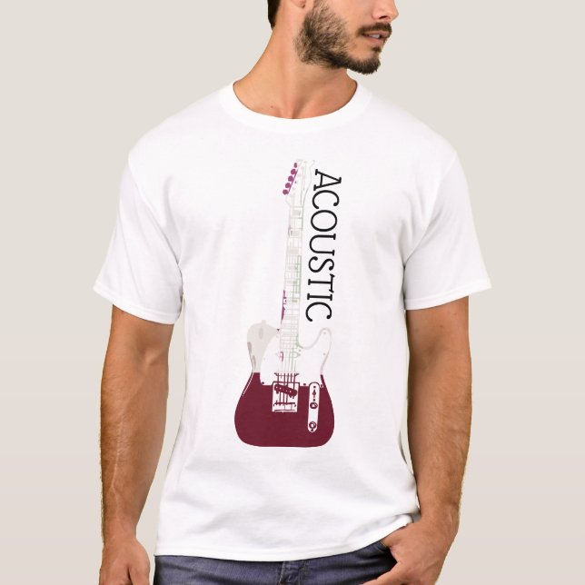 T-shirt Logo de guitare acoustique (Devant)