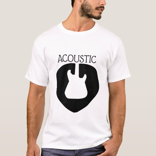 T-shirt Logo de guitare acoustique (Devant)