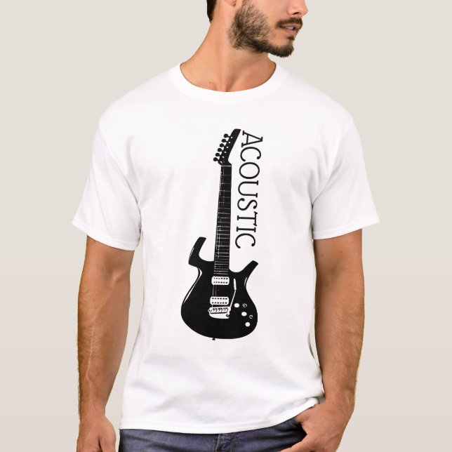 T-shirt Logo de guitare acoustique (Devant)