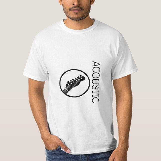 T-shirt Logo de guitare acoustique (Devant)