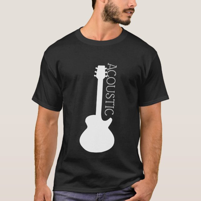 T-shirt Logo de guitare acoustique (Devant)