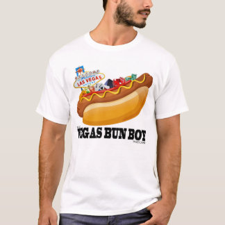 T-shirt Logo de hot dog de garçon de petit pain de Vegas