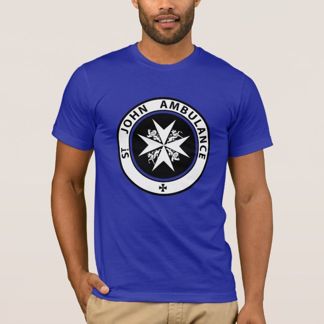 T-shirt Logo de la Brigade Ambulance St John Retro 1888 (Devant)