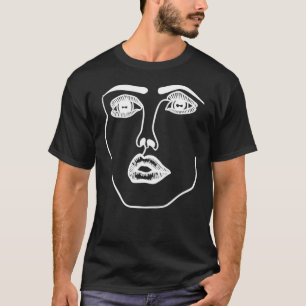 T-shirt Logo de la face de divulgation blanc  