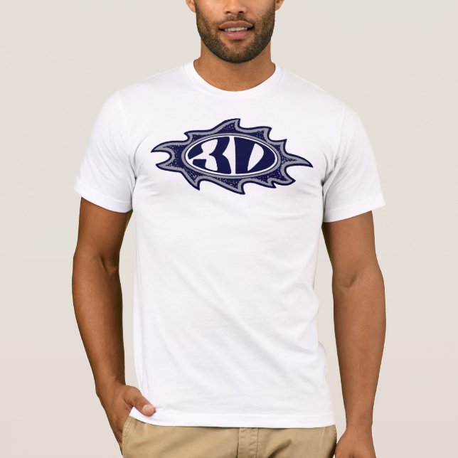 T-shirt logo de la flamme 3d (Devant)