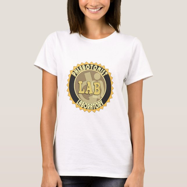 T-SHIRT LOGO DE LABORATOIRE DE PHLEBOTOMIE BADGE (Devant)