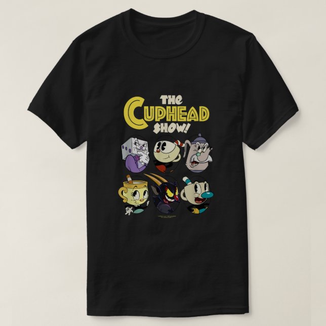 T-shirt Logo de l'affiche du groupe Cuphead Show (Design devant)