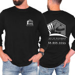 T-shirt Logo de l'aménagement paysager de l'entretien de l<br><div class="desc">Faites la promotion de votre entreprise avec style grâce à notre T-shirt à manches longues, conçu pour les professionnels de l'entretien de la pelouse, de l'aménagement paysager et du travail de cour. Cette chemise moderne présente un logo noir et gris élégant qui peut être customisé avec la marque de votre...</div>