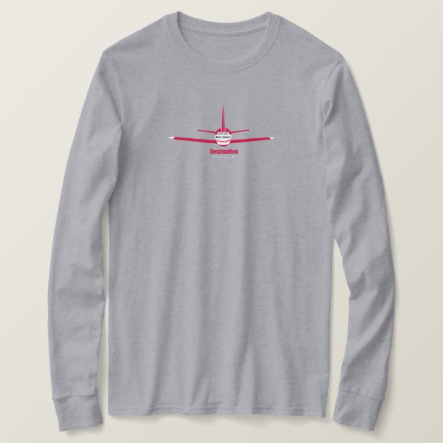 T-shirt Logo de l'avion NJ Destination Piscataway New Jers (Design devant)