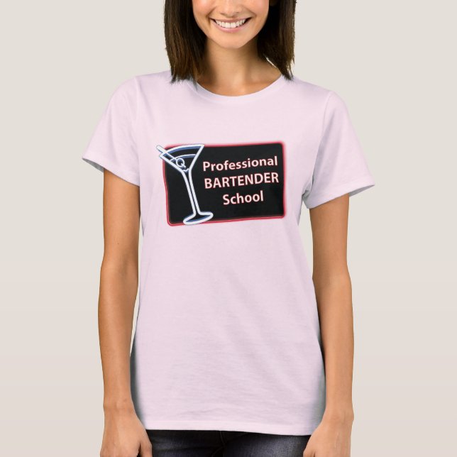 T-shirt Logo de l'école de barman professionnel Tee (Devant)