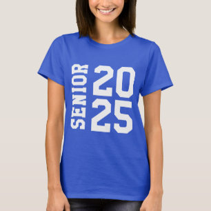 T-shirt Logo de l'école supérieure Bold 2025 élégant Bleu