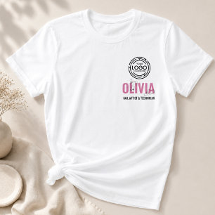 T-shirt Logo de l'entreprise avec le nom de l'employé en é