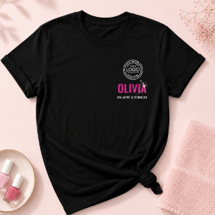 T-shirt Logo de l'entreprise avec nom de l'employé en écri