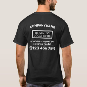 T-shirt Logo de l'entreprise Informations de contact de l'
