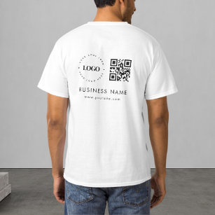 T-shirt Logo de l'entreprise personnalisée Code QR numéris