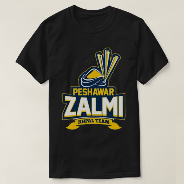 T-shirt Logo de l'équipe de cricket de Peshawar Zalmi (Design devant)