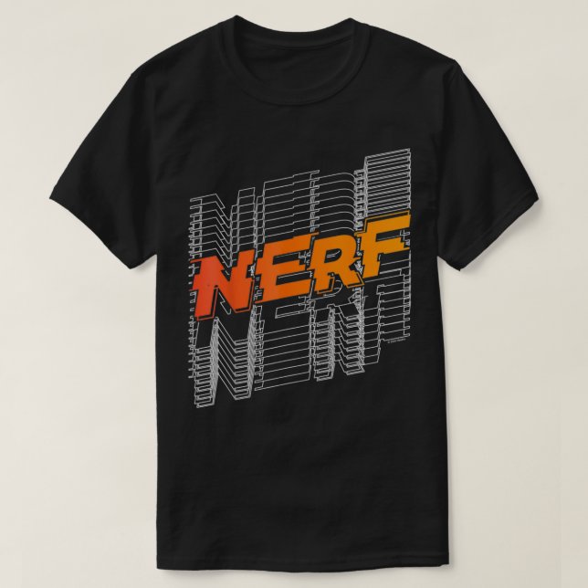 T-shirt Logo de ligne empilée Nerf (Design devant)
