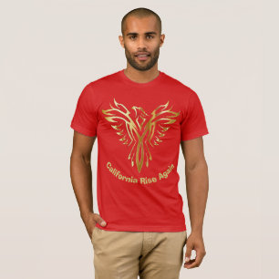 T-shirt logo de l'oiseau d'or phénix Californie Ressuscite