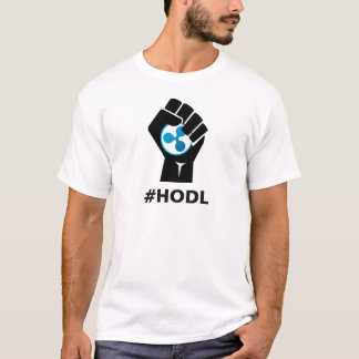 T-shirt Logo de l'ondulation XRP de HODL : Noir