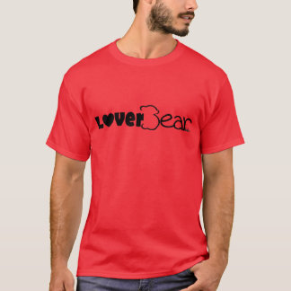 T-shirt Logo de LoverBear, noir sur le rouge