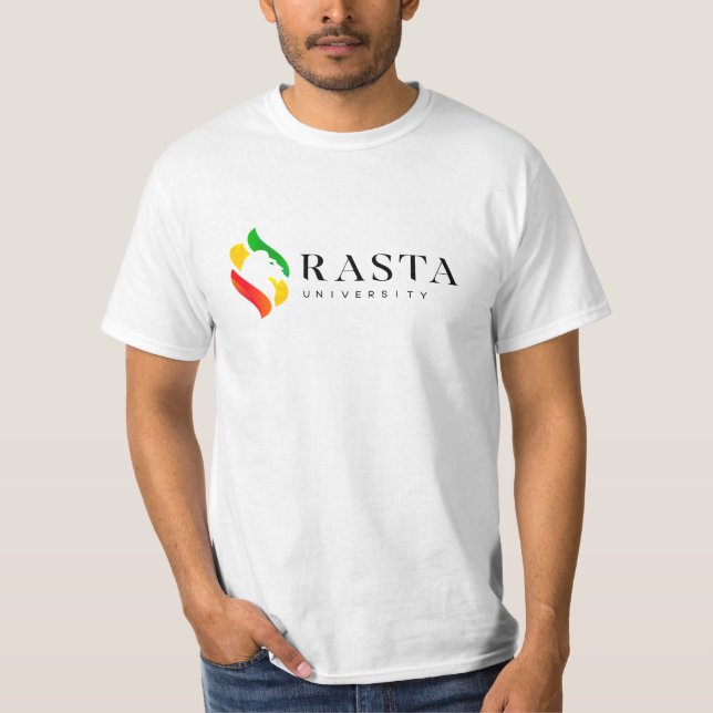 T-shirt Logo de l'Université de Rasta Rasta Colours Reggae (Devant)