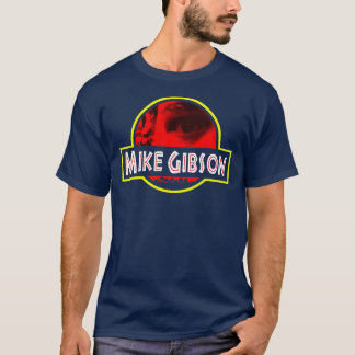 T-shirt Logo de Mike Gibson, bleu-foncé et rouge