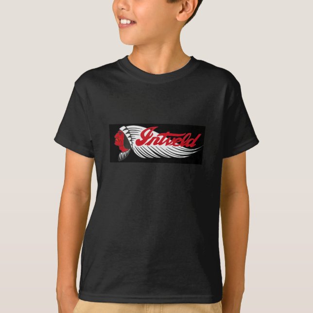 T-shirt Logo de moto vintage noir (Devant)