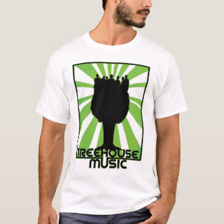 T-SHIRT LOGO DE MUSIQUE DE CABANE DANS UN ARBRE