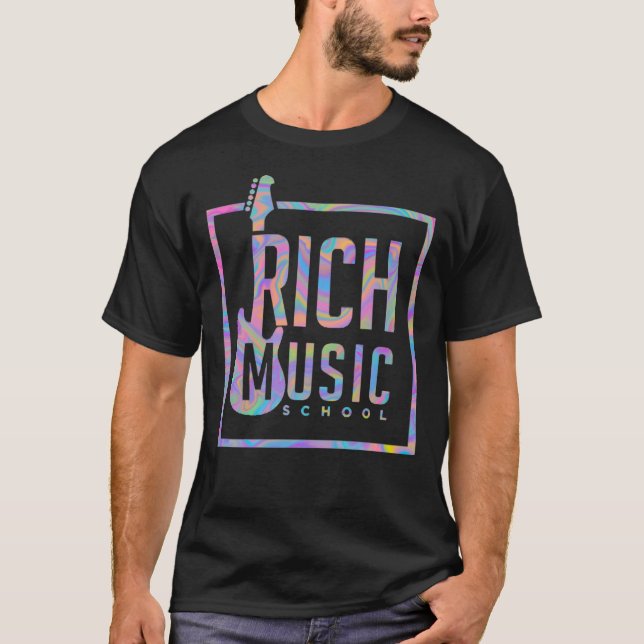 T-shirt Logo de musique riche Chemise Pastel Marbre  (Devant)