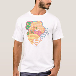 T-shirt Logo de nuage coloré Supergirl