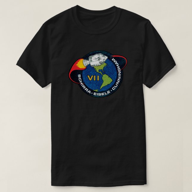 T-shirt Logo de patchs de mission Apollo 7 NASA (Design devant)