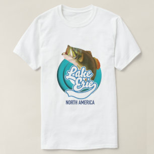 T-shirt Logo de pêche du lac Érié en Amérique du Nord