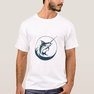 T-shirt Logo de pêche vintage Marlin - Poisson de mer rétr