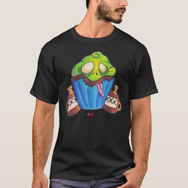T-shirt Logo de petits gâteaux de zombi (Devant)