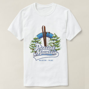 T-shirt Logo de Pleasant Mountain Ski Bridgton.
