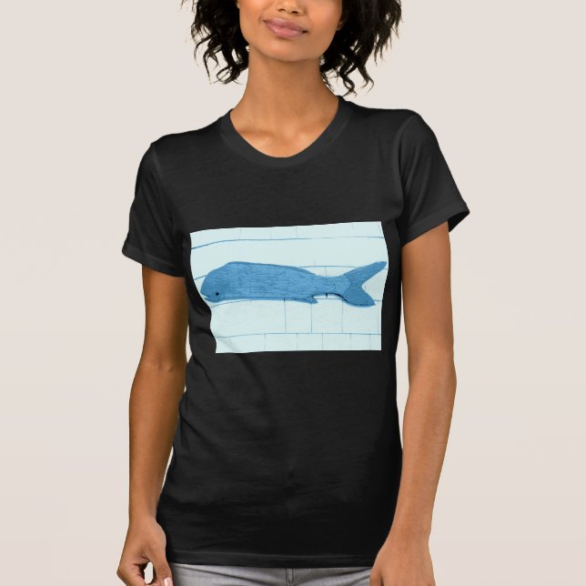 T-shirt logo de poisson bleu (Devant)