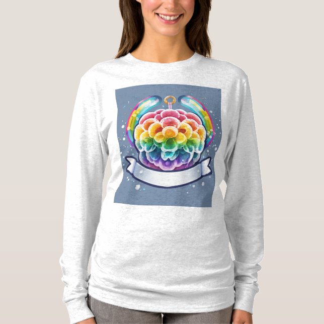 T-shirt Logo de Pouf en Maille Propre – Conception d'Hygiè (Devant)