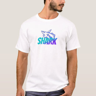T-shirt Logo de requin à dégradé féroce Océan audacieux