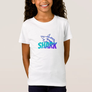 T-Shirt Logo de requin à dégradé féroce Vibrations océan