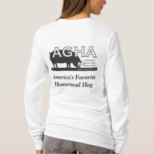 T-shirt Logo-De retour de longue douille d'AGHA